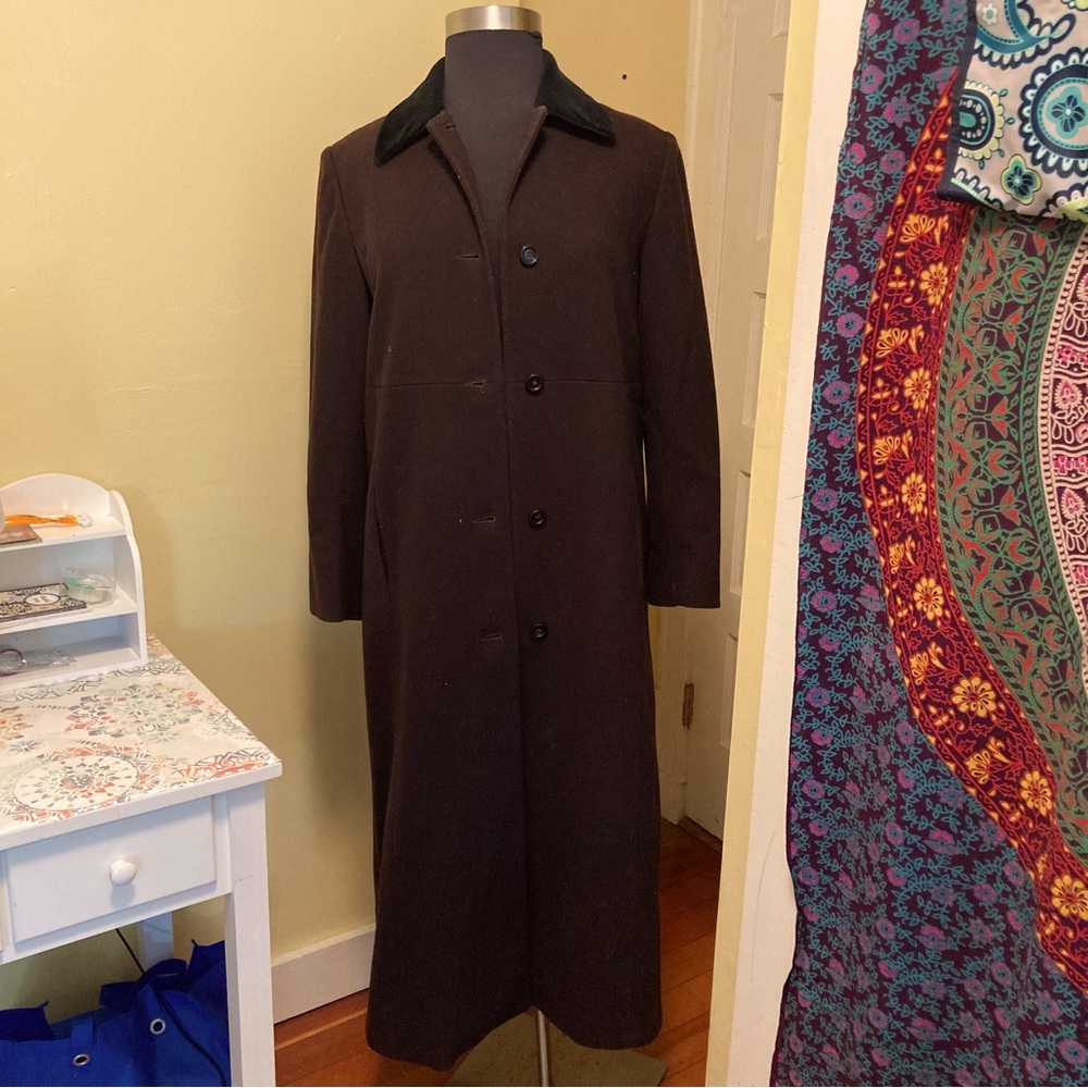 Size 12 Albert Nipon Long Wool Coat - image 1